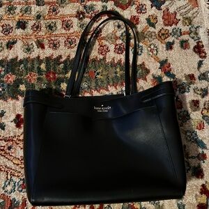 Kate spade Black leather tote and laptop bag - lightly used, good condition